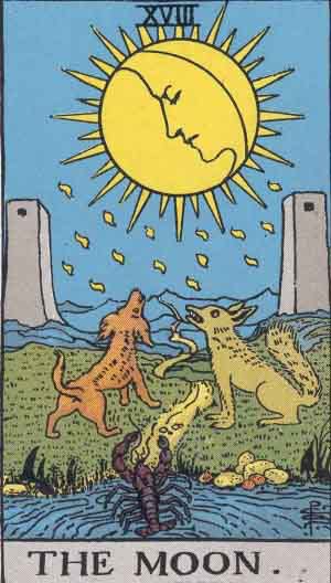 The Moon Tarot Card:  Yes or No Answer – Upright and Reverse